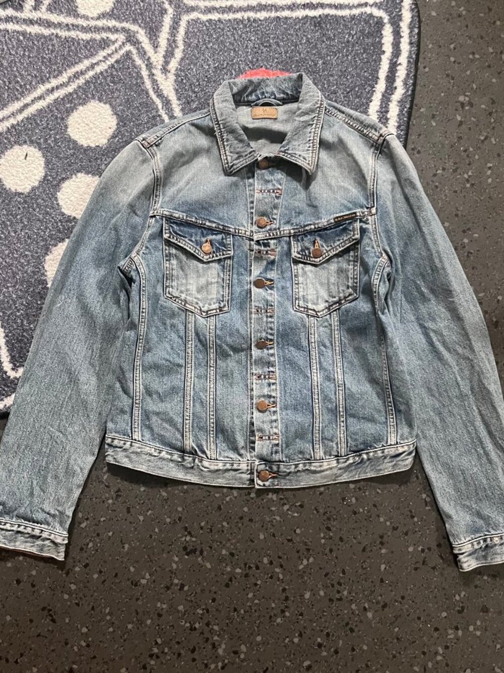 Womens Nudie Jeans Co Vintage Light Wash Denim Jacket